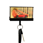 Infinity LED Key Holder Mirror Wall Mounted Key Organizer With Light Effect