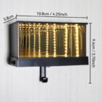 Infinity LED Key Holder Mirror Wall Mounted Key Organizer With Light Effect - Image 4