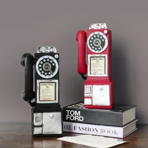 Vintage Antique Telephone Showpiece – Premium Resin Home Decor